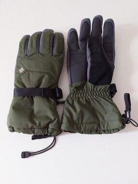 Columbia Men’s Olive Green Winter Ski Snow Gloves Omni-Heat Insulated Large